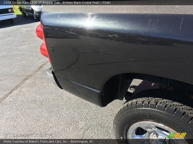Brilliant Black Crystal Pearl / Khaki 2008 Dodge Ram 1500 ST Regular Cab