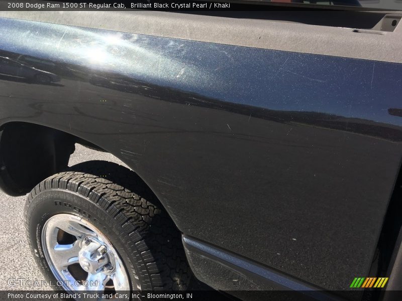 Brilliant Black Crystal Pearl / Khaki 2008 Dodge Ram 1500 ST Regular Cab