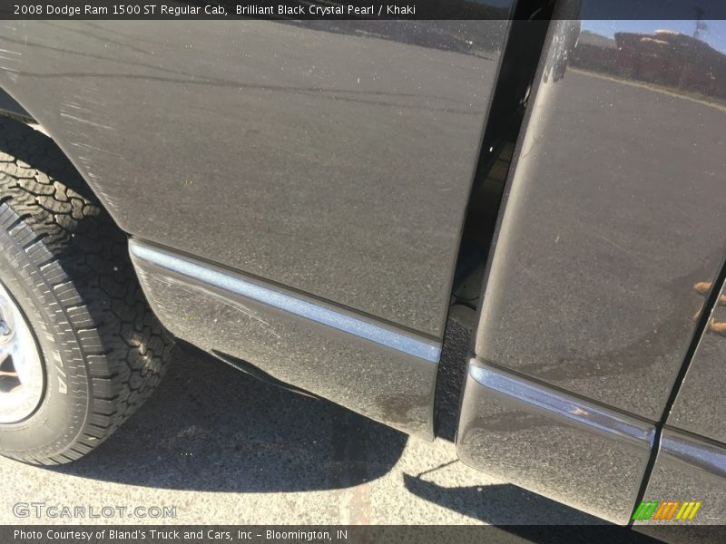 Brilliant Black Crystal Pearl / Khaki 2008 Dodge Ram 1500 ST Regular Cab