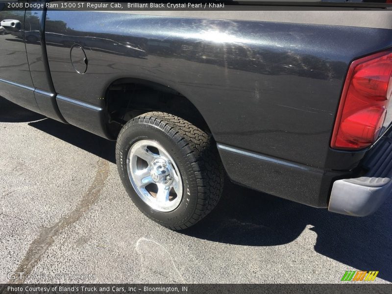 Brilliant Black Crystal Pearl / Khaki 2008 Dodge Ram 1500 ST Regular Cab