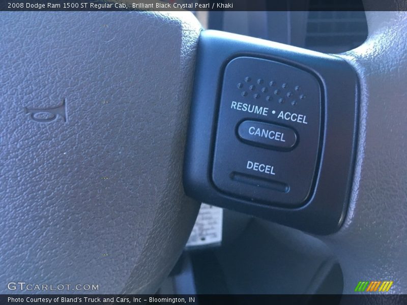 Brilliant Black Crystal Pearl / Khaki 2008 Dodge Ram 1500 ST Regular Cab