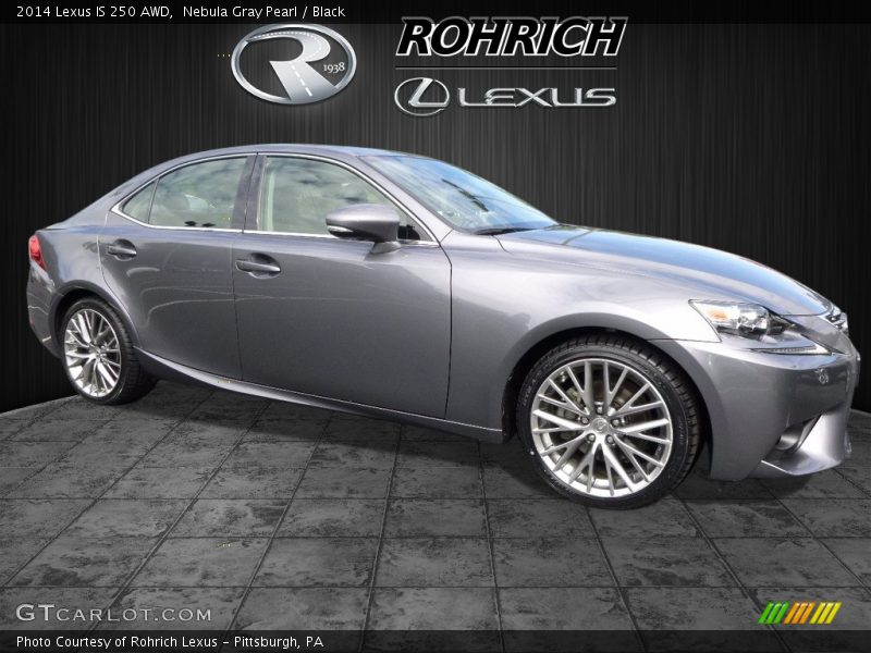 Nebula Gray Pearl / Black 2014 Lexus IS 250 AWD