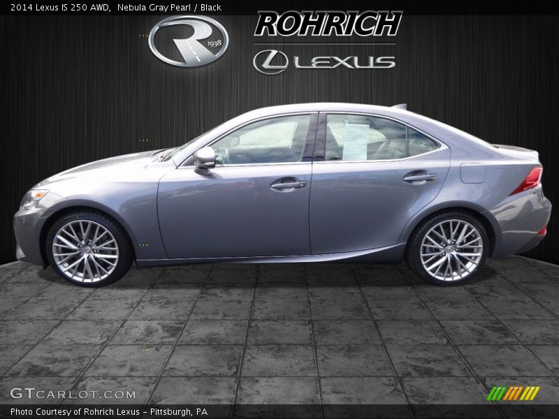 Nebula Gray Pearl / Black 2014 Lexus IS 250 AWD