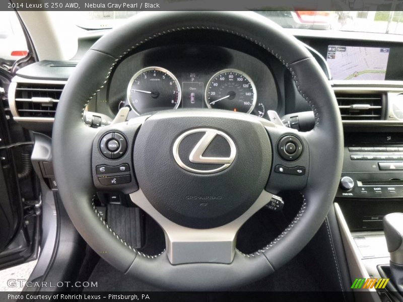 Nebula Gray Pearl / Black 2014 Lexus IS 250 AWD