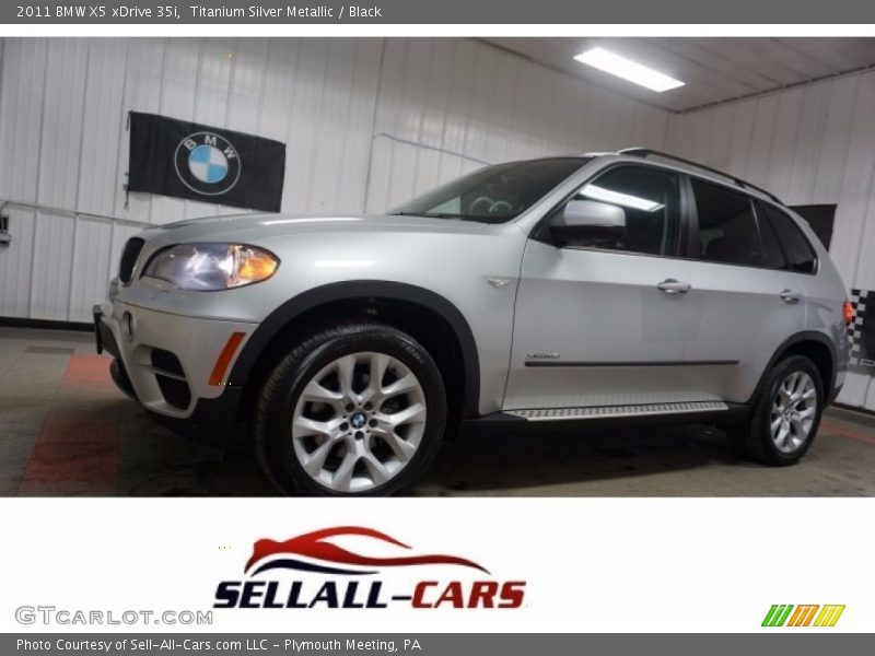 Titanium Silver Metallic / Black 2011 BMW X5 xDrive 35i