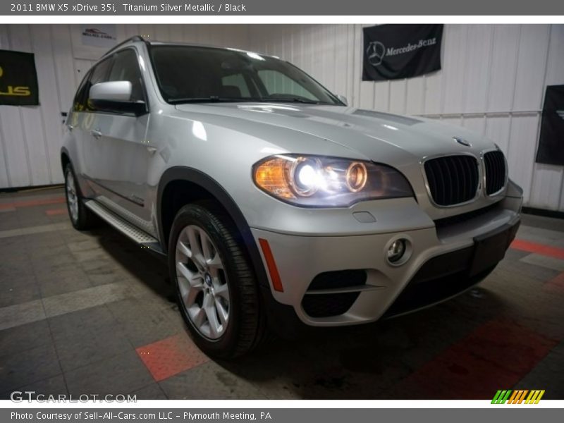 Titanium Silver Metallic / Black 2011 BMW X5 xDrive 35i