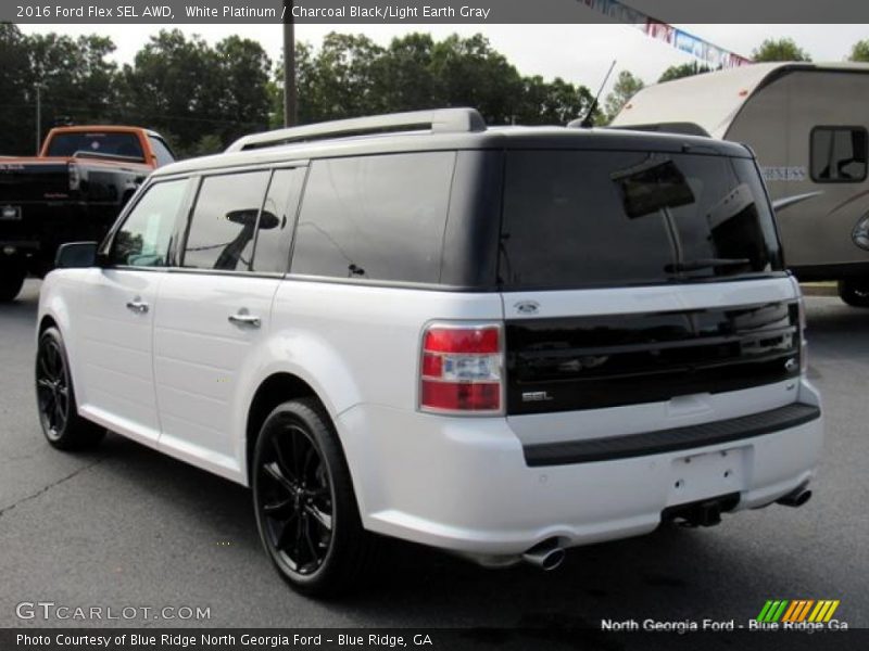 White Platinum / Charcoal Black/Light Earth Gray 2016 Ford Flex SEL AWD