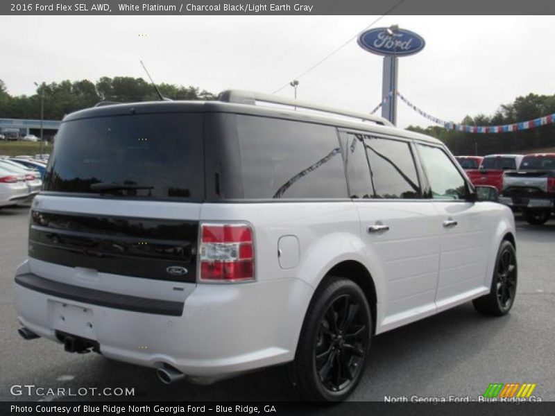 White Platinum / Charcoal Black/Light Earth Gray 2016 Ford Flex SEL AWD