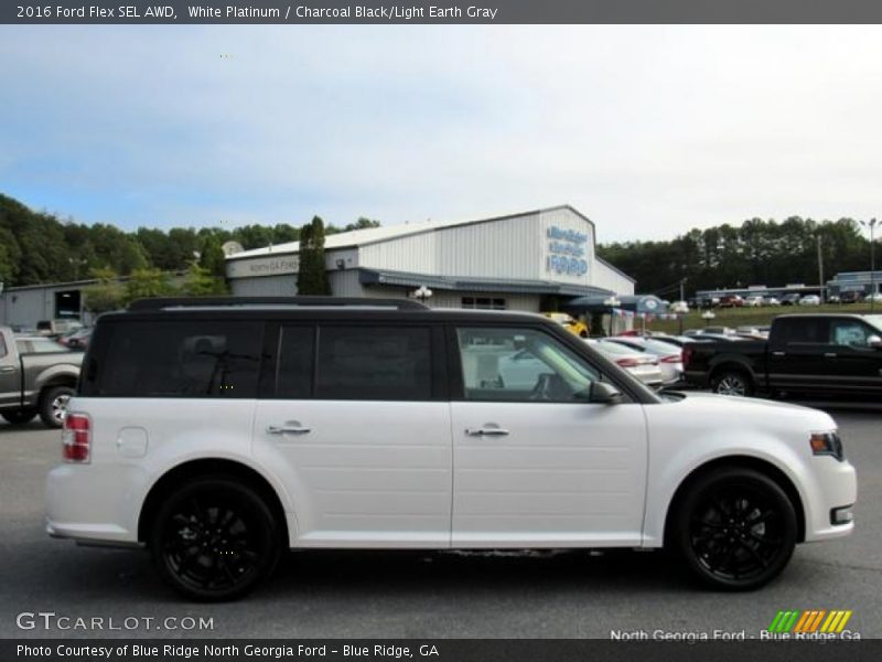 White Platinum / Charcoal Black/Light Earth Gray 2016 Ford Flex SEL AWD
