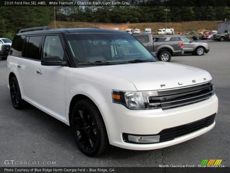 White Platinum / Charcoal Black/Light Earth Gray 2016 Ford Flex SEL AWD