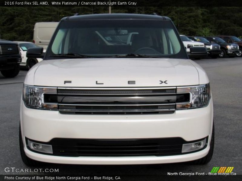 White Platinum / Charcoal Black/Light Earth Gray 2016 Ford Flex SEL AWD