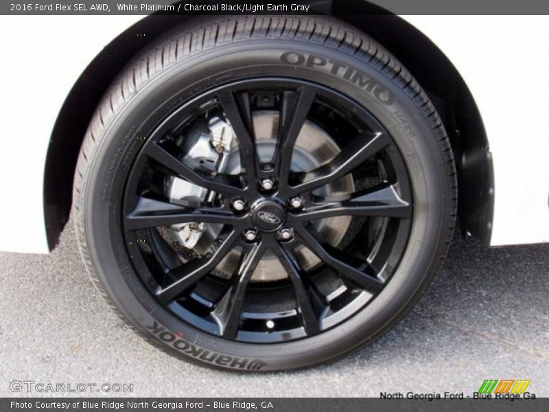 White Platinum / Charcoal Black/Light Earth Gray 2016 Ford Flex SEL AWD