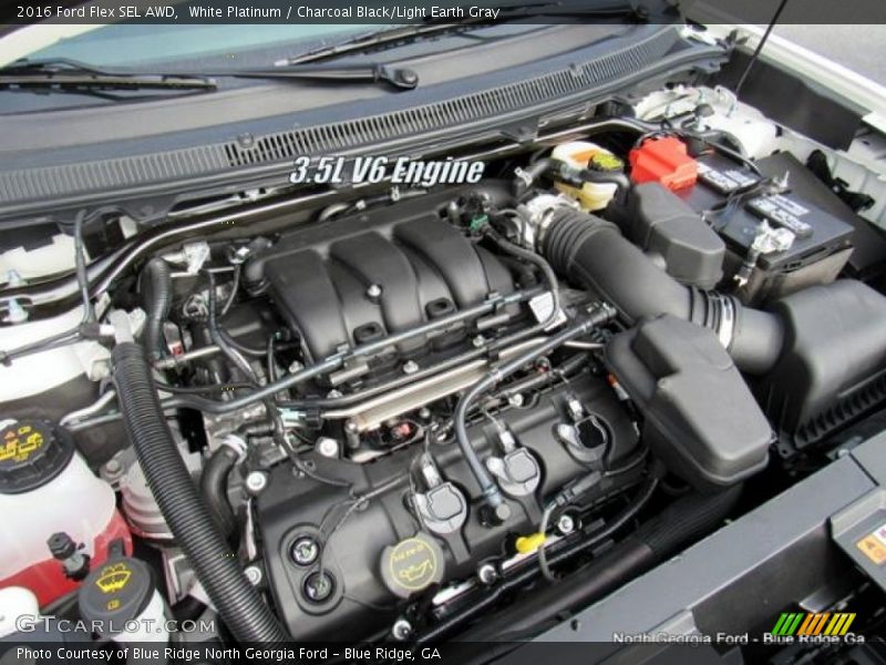 White Platinum / Charcoal Black/Light Earth Gray 2016 Ford Flex SEL AWD