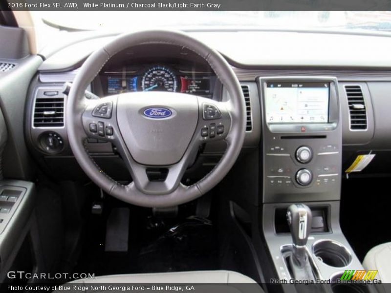 White Platinum / Charcoal Black/Light Earth Gray 2016 Ford Flex SEL AWD