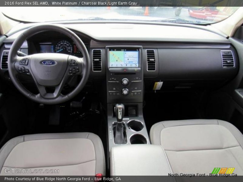 White Platinum / Charcoal Black/Light Earth Gray 2016 Ford Flex SEL AWD