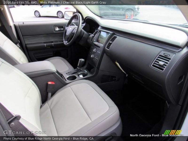 White Platinum / Charcoal Black/Light Earth Gray 2016 Ford Flex SEL AWD