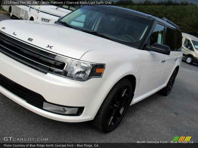 White Platinum / Charcoal Black/Light Earth Gray 2016 Ford Flex SEL AWD