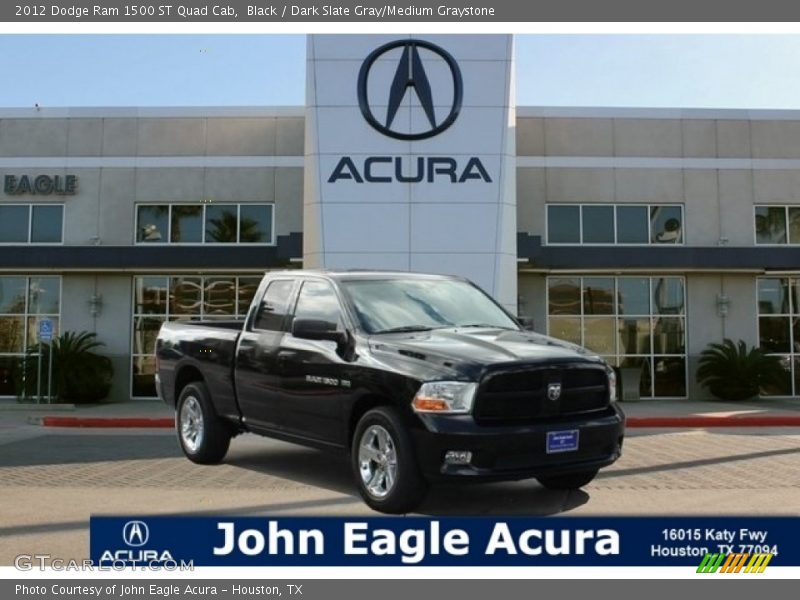 Black / Dark Slate Gray/Medium Graystone 2012 Dodge Ram 1500 ST Quad Cab