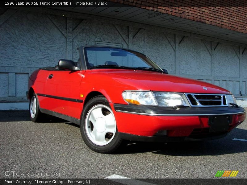Imola Red / Black 1996 Saab 900 SE Turbo Convertible