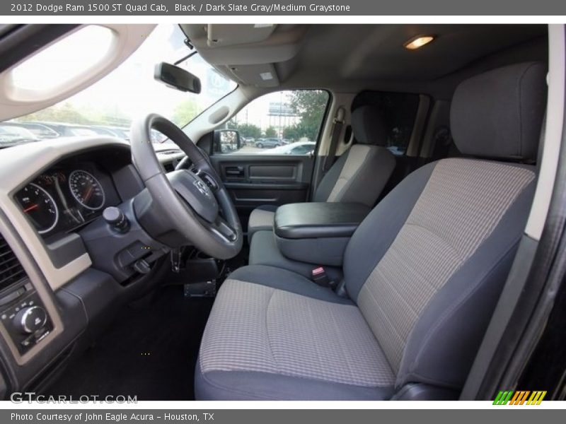 Black / Dark Slate Gray/Medium Graystone 2012 Dodge Ram 1500 ST Quad Cab