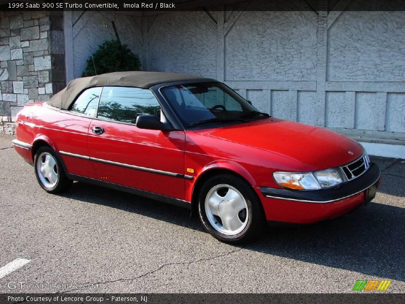Imola Red / Black 1996 Saab 900 SE Turbo Convertible
