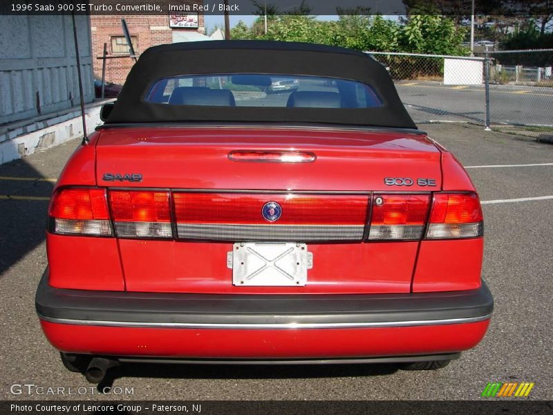 Imola Red / Black 1996 Saab 900 SE Turbo Convertible