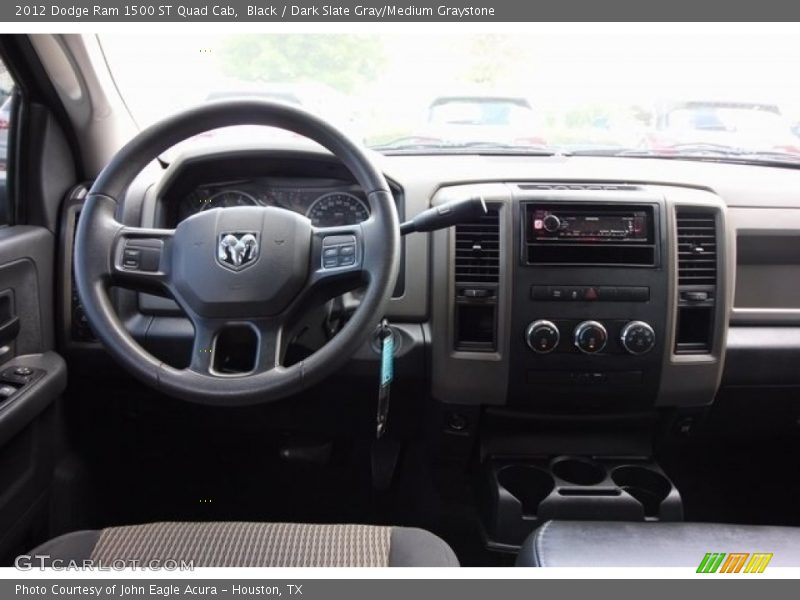 Black / Dark Slate Gray/Medium Graystone 2012 Dodge Ram 1500 ST Quad Cab