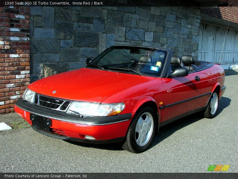 Imola Red / Black 1996 Saab 900 SE Turbo Convertible