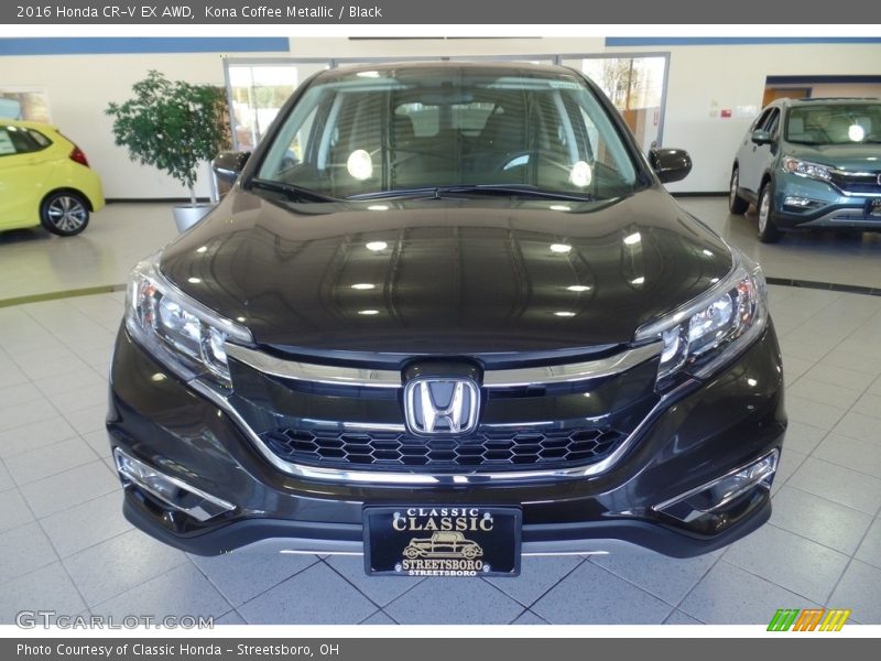 Kona Coffee Metallic / Black 2016 Honda CR-V EX AWD