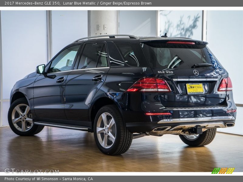 Lunar Blue Metallic / Ginger Beige/Espresso Brown 2017 Mercedes-Benz GLE 350