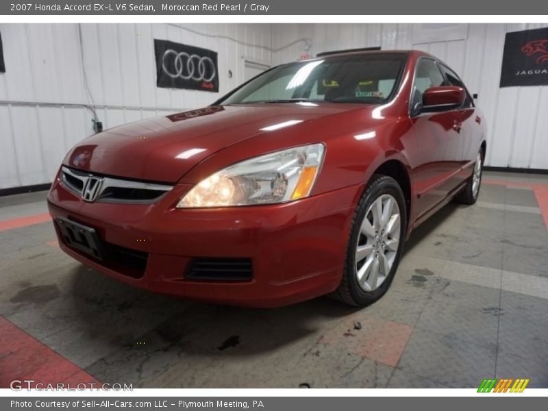 Moroccan Red Pearl / Gray 2007 Honda Accord EX-L V6 Sedan