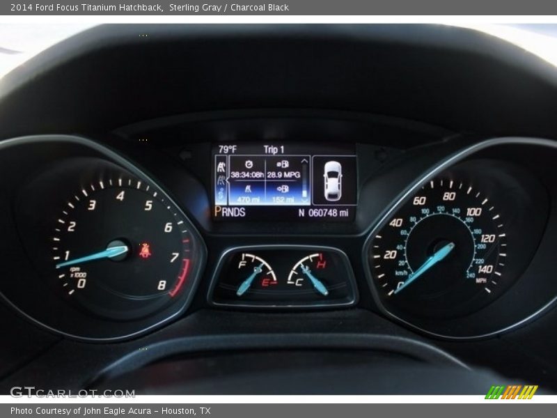 Sterling Gray / Charcoal Black 2014 Ford Focus Titanium Hatchback