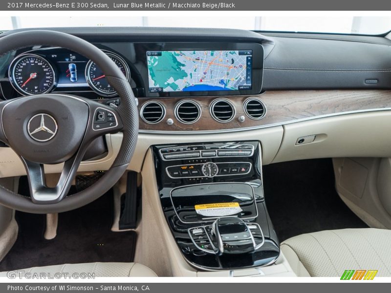 Lunar Blue Metallic / Macchiato Beige/Black 2017 Mercedes-Benz E 300 Sedan