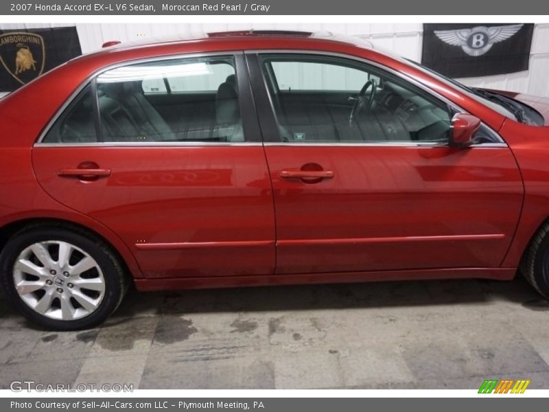 Moroccan Red Pearl / Gray 2007 Honda Accord EX-L V6 Sedan