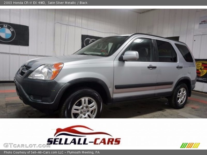 Satin Silver Metallic / Black 2003 Honda CR-V EX 4WD