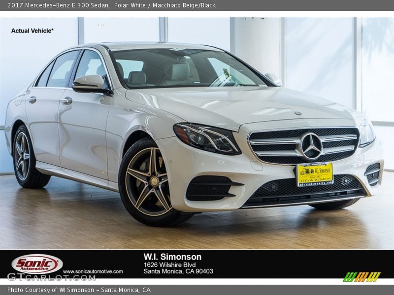 Polar White / Macchiato Beige/Black 2017 Mercedes-Benz E 300 Sedan
