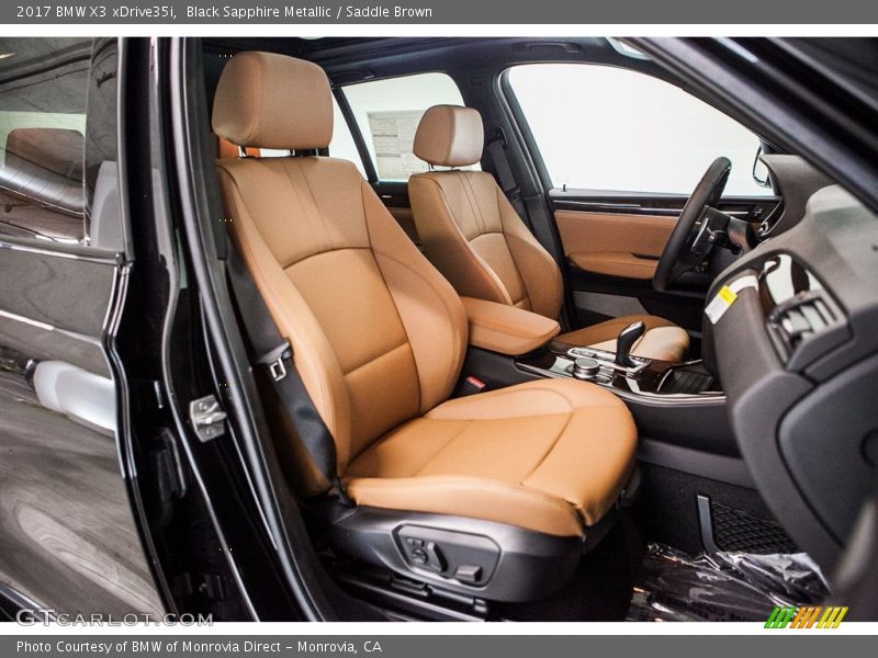 Black Sapphire Metallic / Saddle Brown 2017 BMW X3 xDrive35i