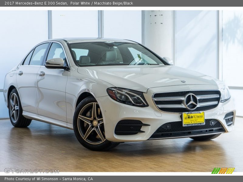 Polar White / Macchiato Beige/Black 2017 Mercedes-Benz E 300 Sedan