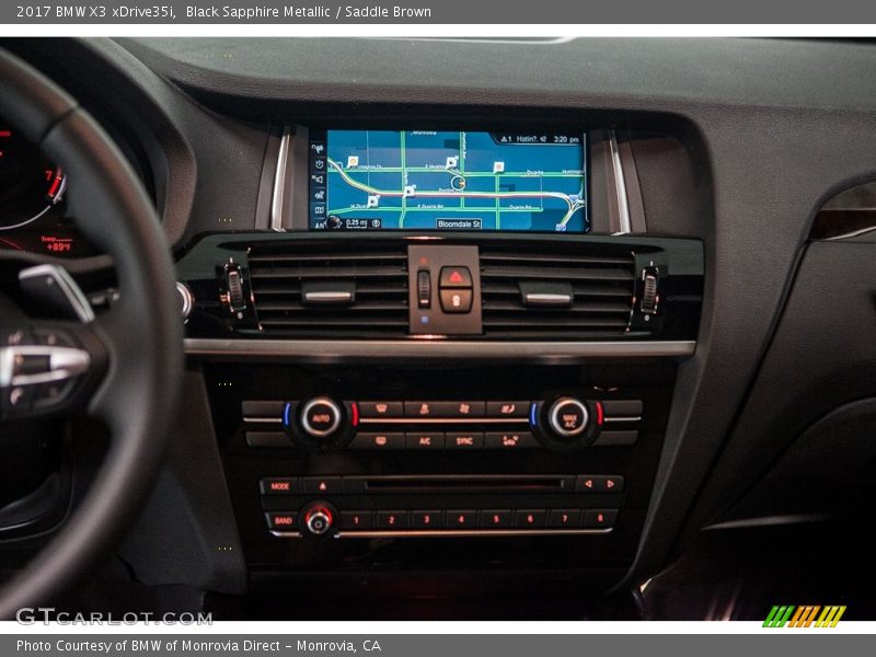 Black Sapphire Metallic / Saddle Brown 2017 BMW X3 xDrive35i