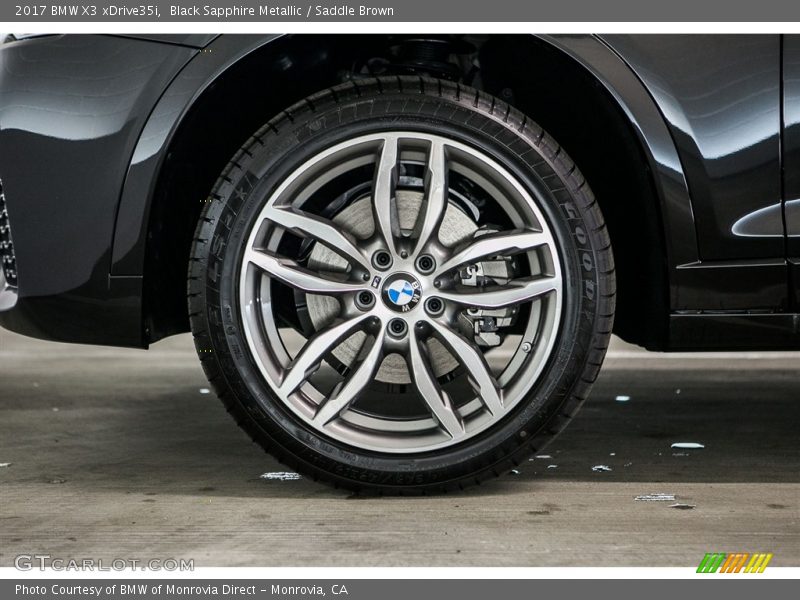 Black Sapphire Metallic / Saddle Brown 2017 BMW X3 xDrive35i