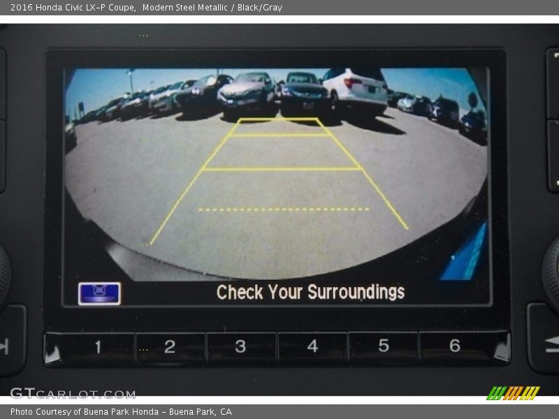 Modern Steel Metallic / Black/Gray 2016 Honda Civic LX-P Coupe