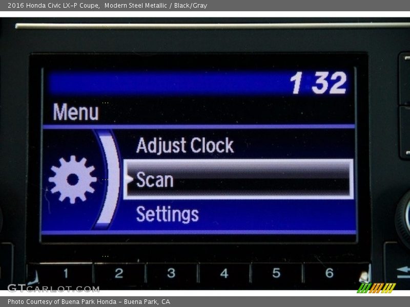 Modern Steel Metallic / Black/Gray 2016 Honda Civic LX-P Coupe