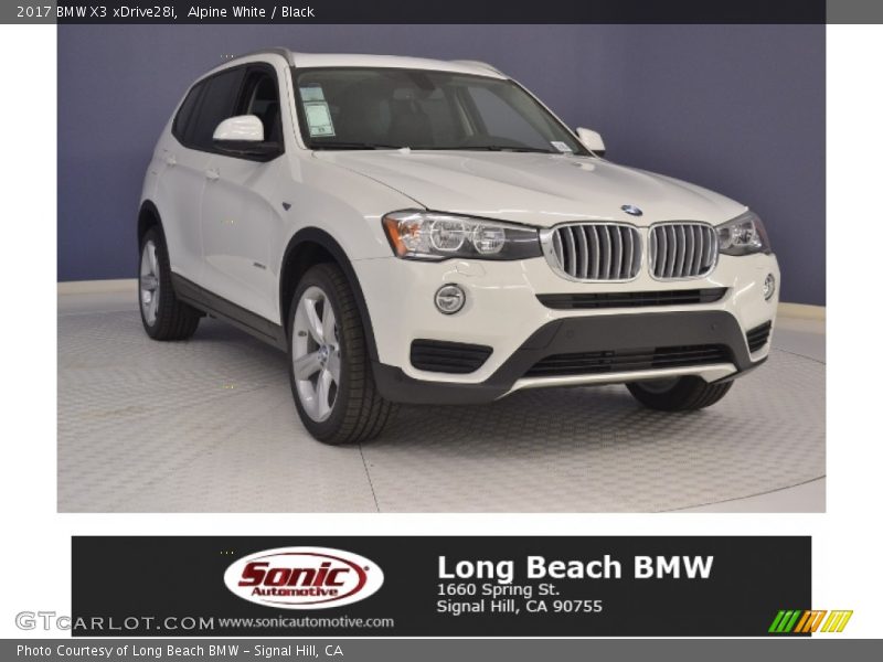 Alpine White / Black 2017 BMW X3 xDrive28i