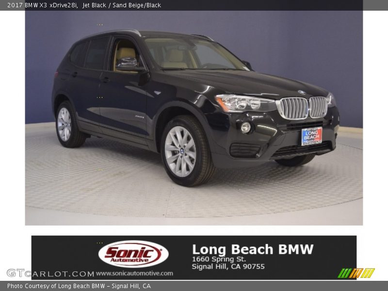 Jet Black / Sand Beige/Black 2017 BMW X3 xDrive28i