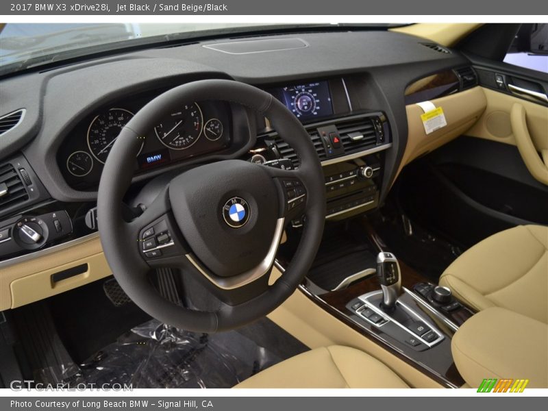 Jet Black / Sand Beige/Black 2017 BMW X3 xDrive28i