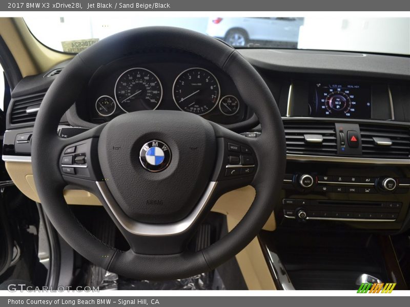 Jet Black / Sand Beige/Black 2017 BMW X3 xDrive28i