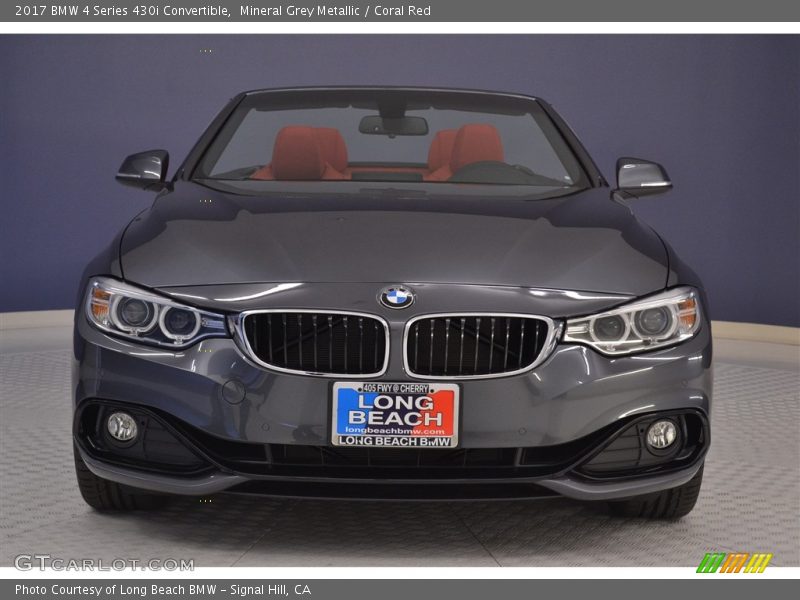 Mineral Grey Metallic / Coral Red 2017 BMW 4 Series 430i Convertible