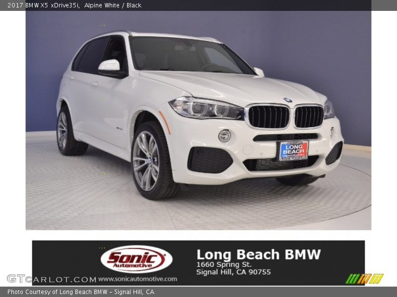 Alpine White / Black 2017 BMW X5 xDrive35i