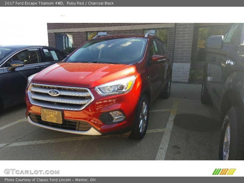 Ruby Red / Charcoal Black 2017 Ford Escape Titanium 4WD