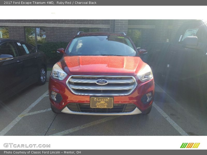 Ruby Red / Charcoal Black 2017 Ford Escape Titanium 4WD